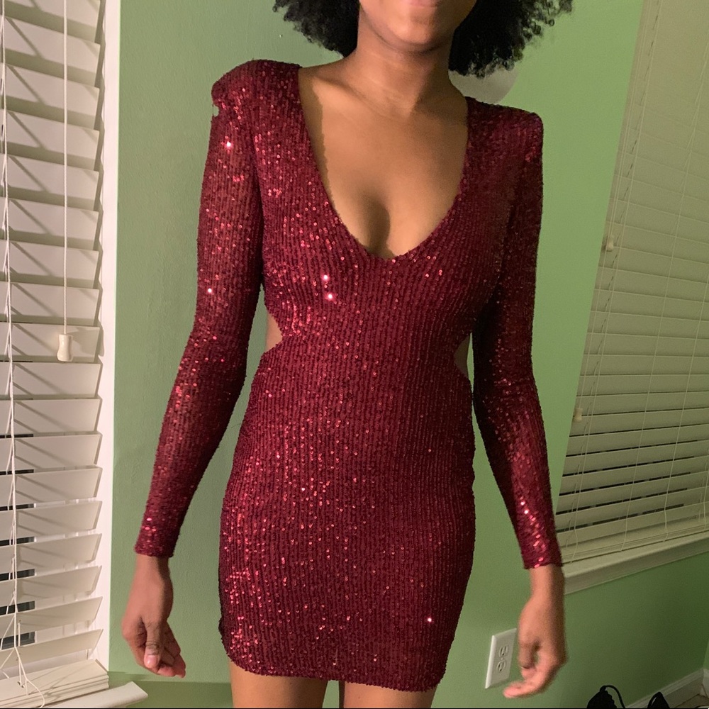 Text You Later Sequin Mini Dress